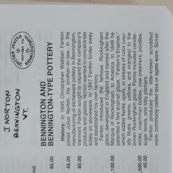 Antique yellow wear 9" large pitcher Bennington Pottery glazed raised 1800 - Picture 16 of 17